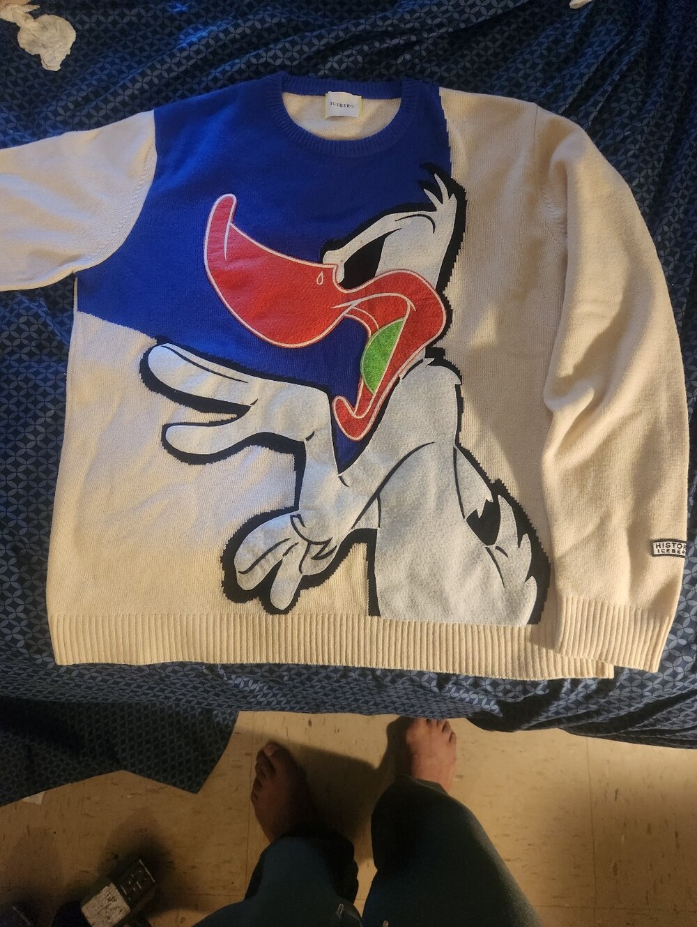 Iceberg Donald Duck Crewneck Sweater - Blue, Cream, Red, Green